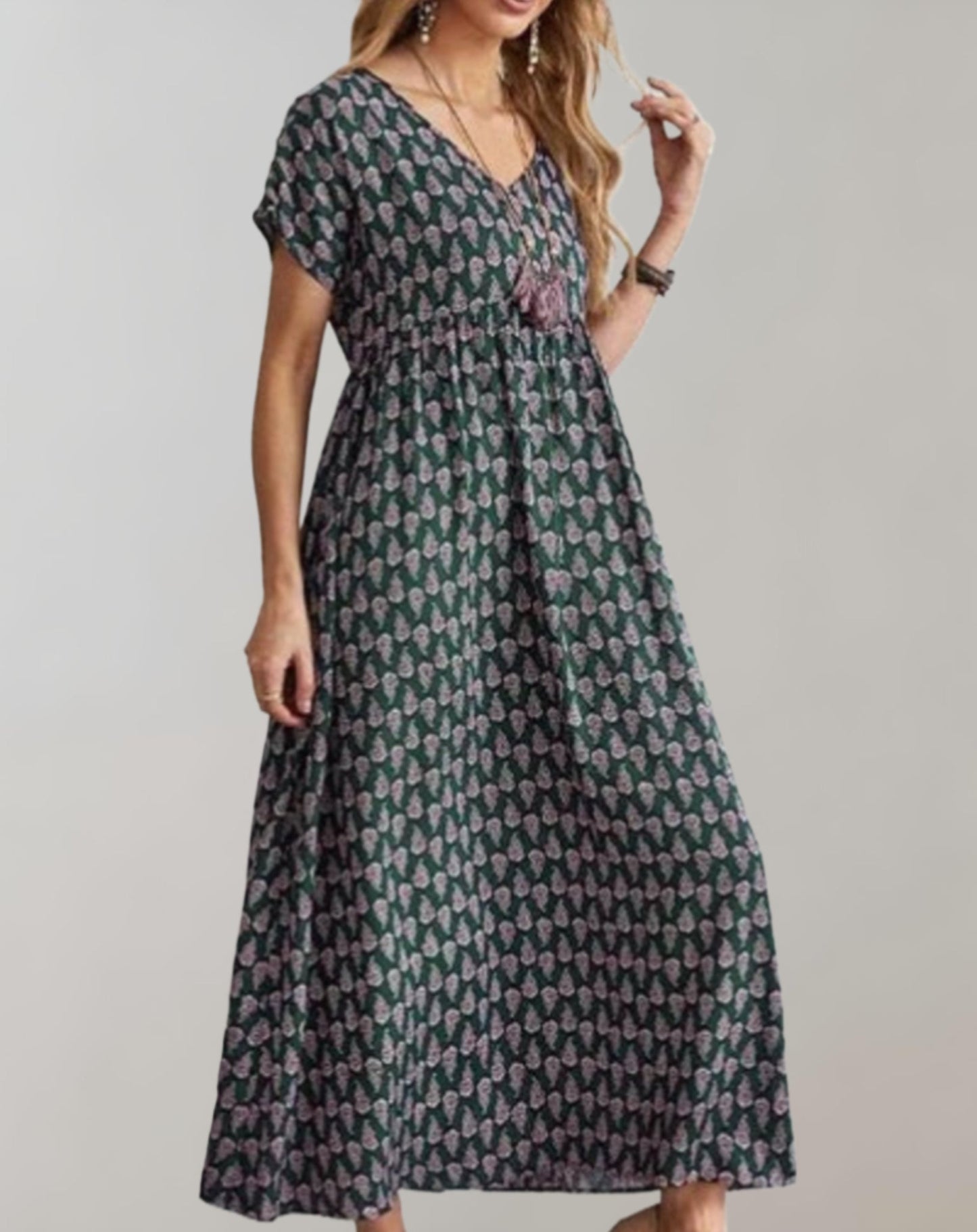 Women's Long Summer Dress - Flowy Beach Maxi Dress