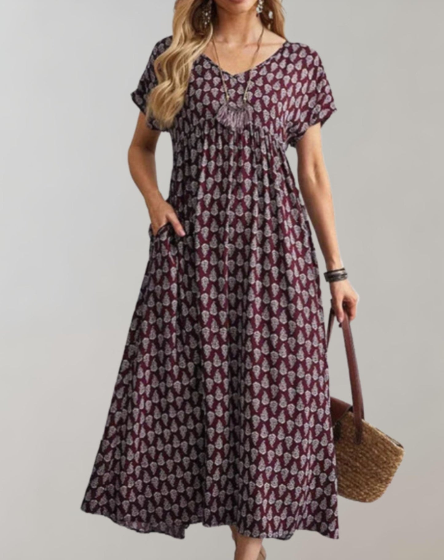 Women's Long Summer Dress - Flowy Beach Maxi Dress