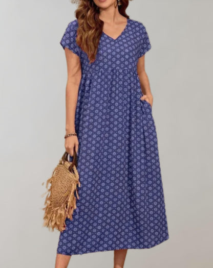 Women's Long Summer Dress - Flowy Beach Maxi Dress