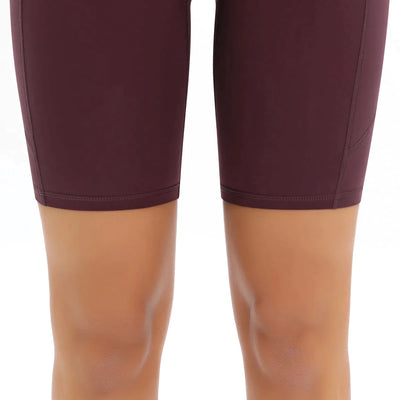 Women's fitness shorts with high waist and pocket