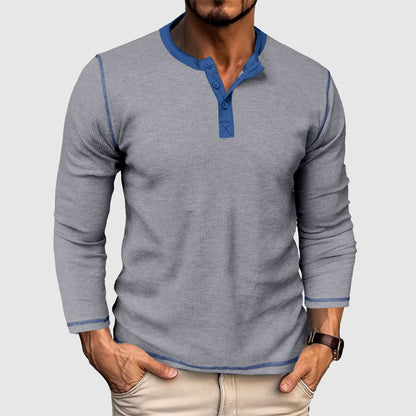 Men's vintage waffle long sleeve t-shirt