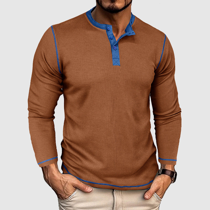 Men's vintage waffle long sleeve t-shirt