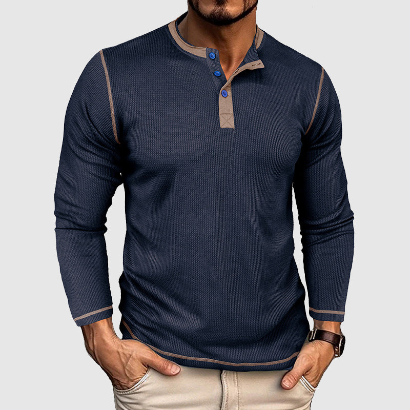 Men's vintage waffle long sleeve t-shirt