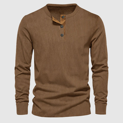 Men's long sleeve crew neck casual shirt