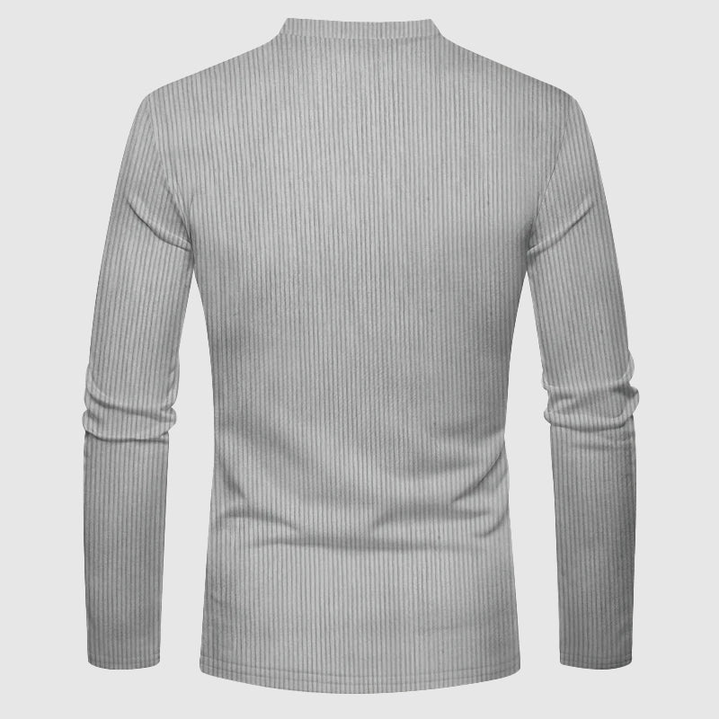 Men's long sleeve crew neck casual shirt