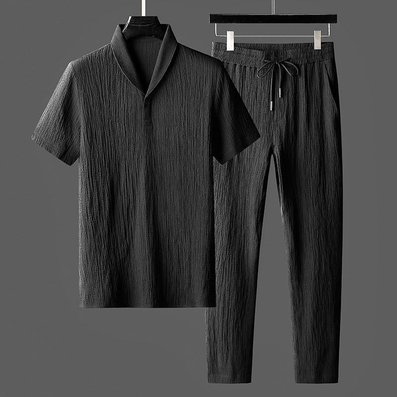 Men's lightweight polo shirt and pants