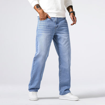 Men’s Straight Leg Jeans - Classic Fit - Denim - Five Pockets - Full Length