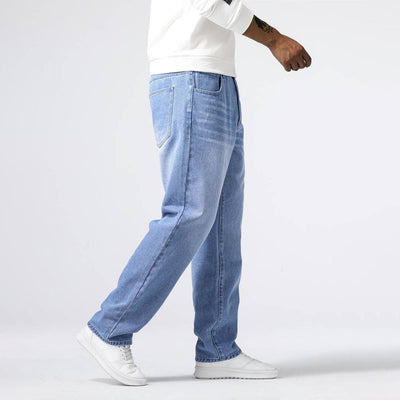 Men’s Straight Leg Jeans - Classic Fit - Denim - Five Pockets - Full Length