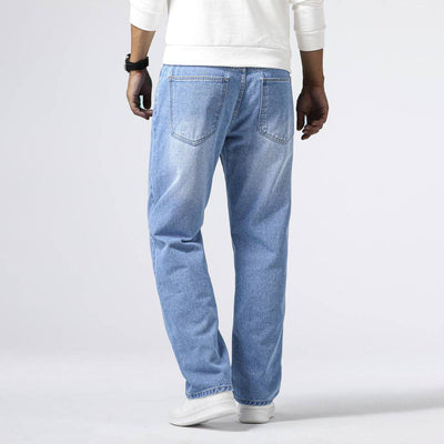 Men’s Straight Leg Jeans - Classic Fit - Denim - Five Pockets - Full Length