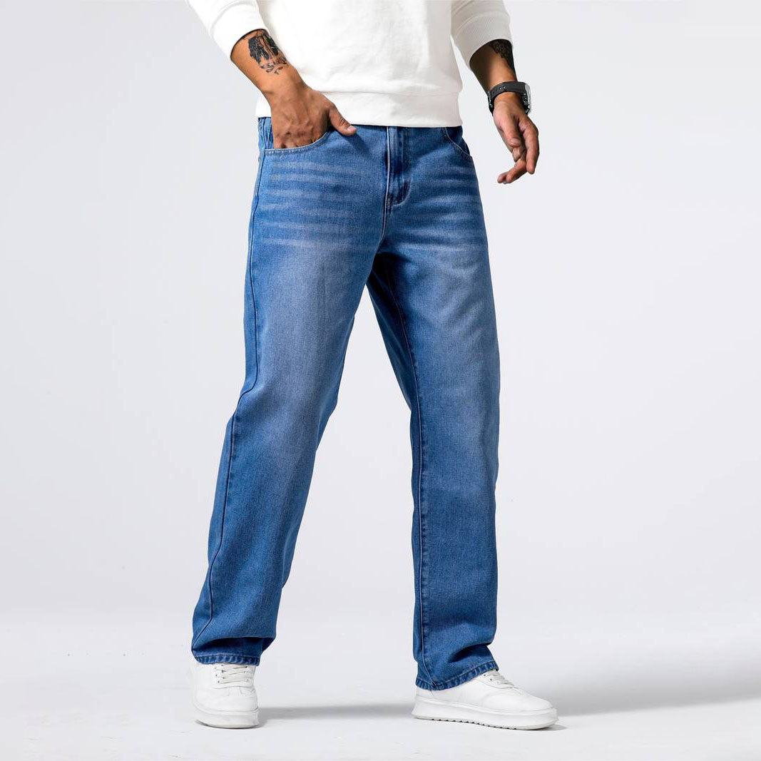 Men’s Straight Leg Jeans - Classic Fit - Denim - Five Pockets - Full Length