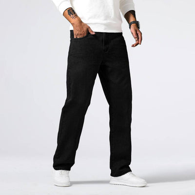 Men’s Straight Leg Jeans - Classic Fit - Denim - Five Pockets - Full Length