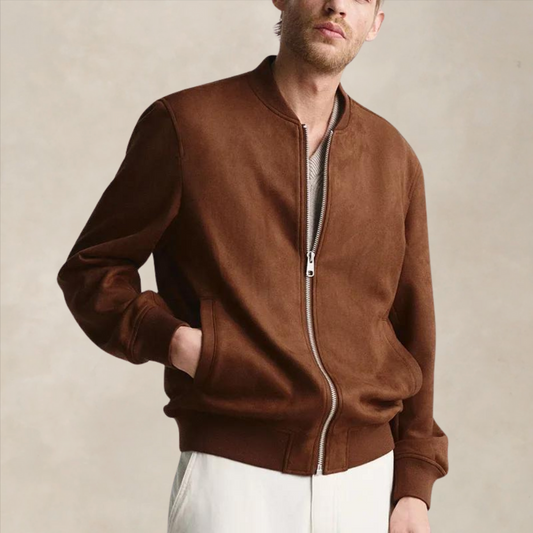 Men’s Bomber Jacket – Regular Fit – Zip Front – Ribbed Trim – Smart Casual
