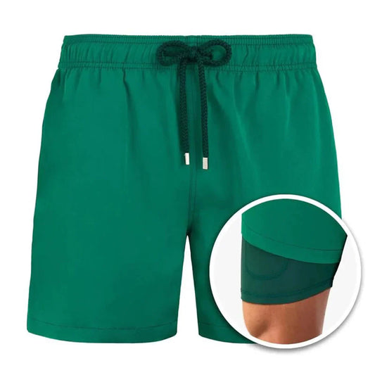 Men’s Swim Shorts – Relaxed Fit – Quick-Dry Breathable Blend – Mid-Thigh Length