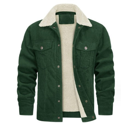 Men's corduroy fleeced line  jacket