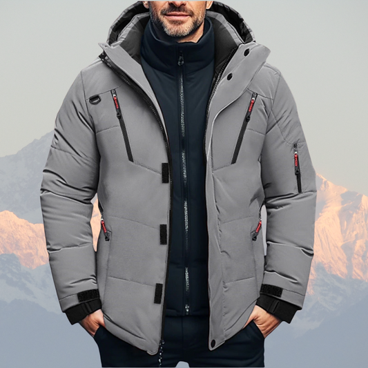 Men’s Ski Winter Jacket – Waterproof, Windproof, Insulated Snow Coat with Hood