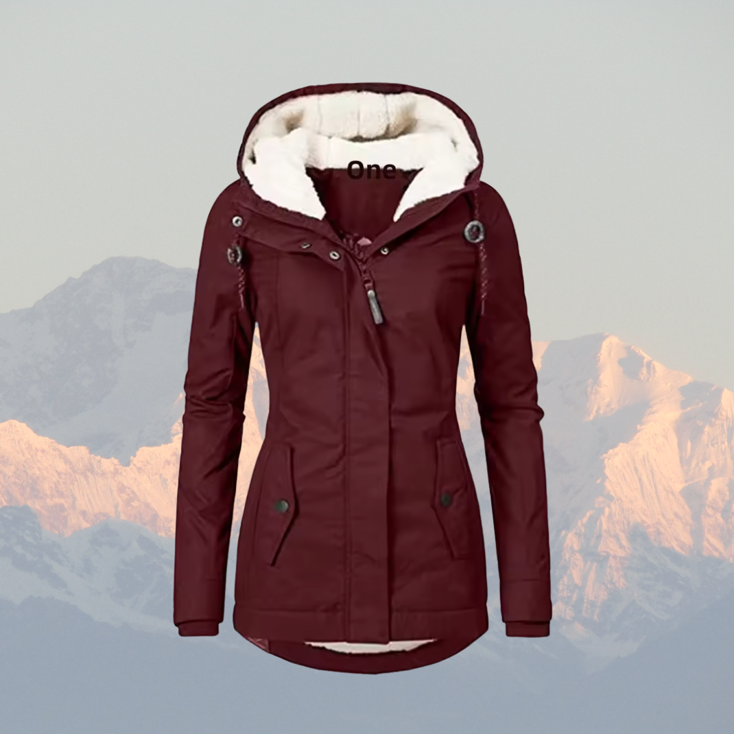 Women’s Winter Hooded Jacket with Fleece Lining – Warm, Windproof & Casual Parka Coat