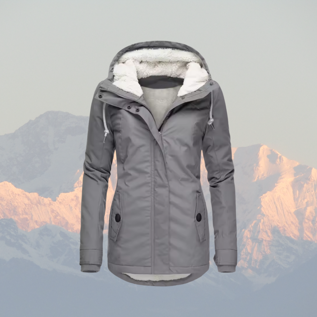 Women’s Winter Hooded Jacket with Fleece Lining – Warm, Windproof & Casual Parka Coat