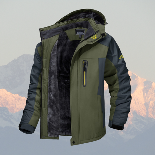 Men’s Outdoor Winter Jacket – Waterproof, Windproof, Fleece-Lined Hooded Coat