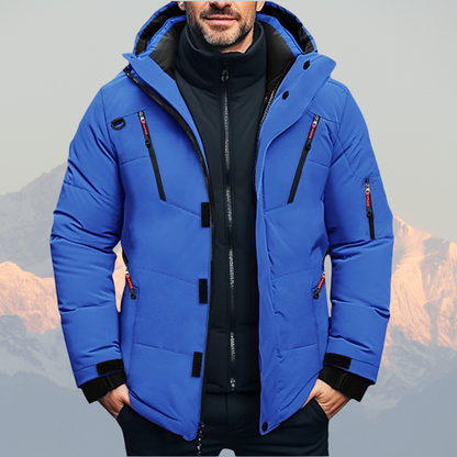 Men’s Ski Winter Jacket – Waterproof, Windproof, Insulated Snow Coat with Hood