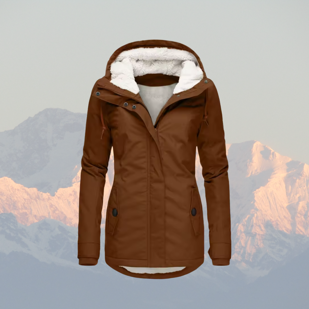 Women’s Winter Hooded Jacket with Fleece Lining – Warm, Windproof & Casual Parka Coat