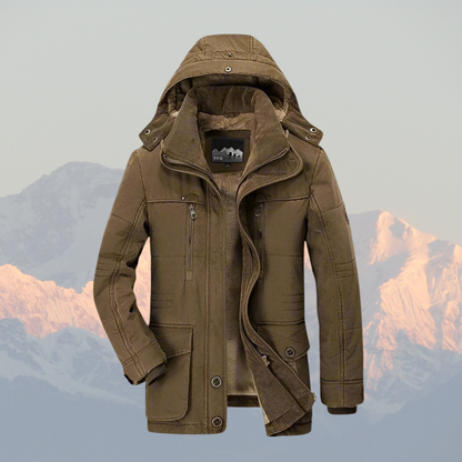 Winter King Men’s Parka – Water-Resistant - Faux Fur Lined - Adjustable Hood