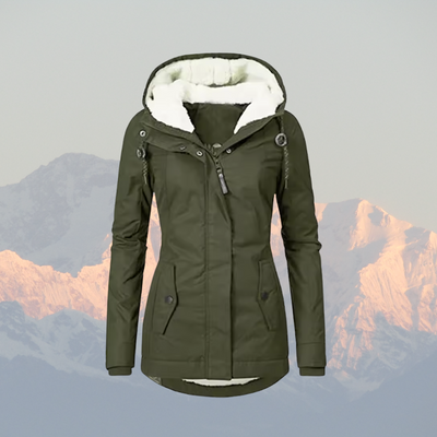 Women’s Winter Hooded Jacket with Fleece Lining – Warm, Windproof & Casual Parka Coat