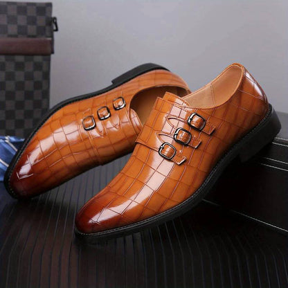 Men's trendy formal leather shoes