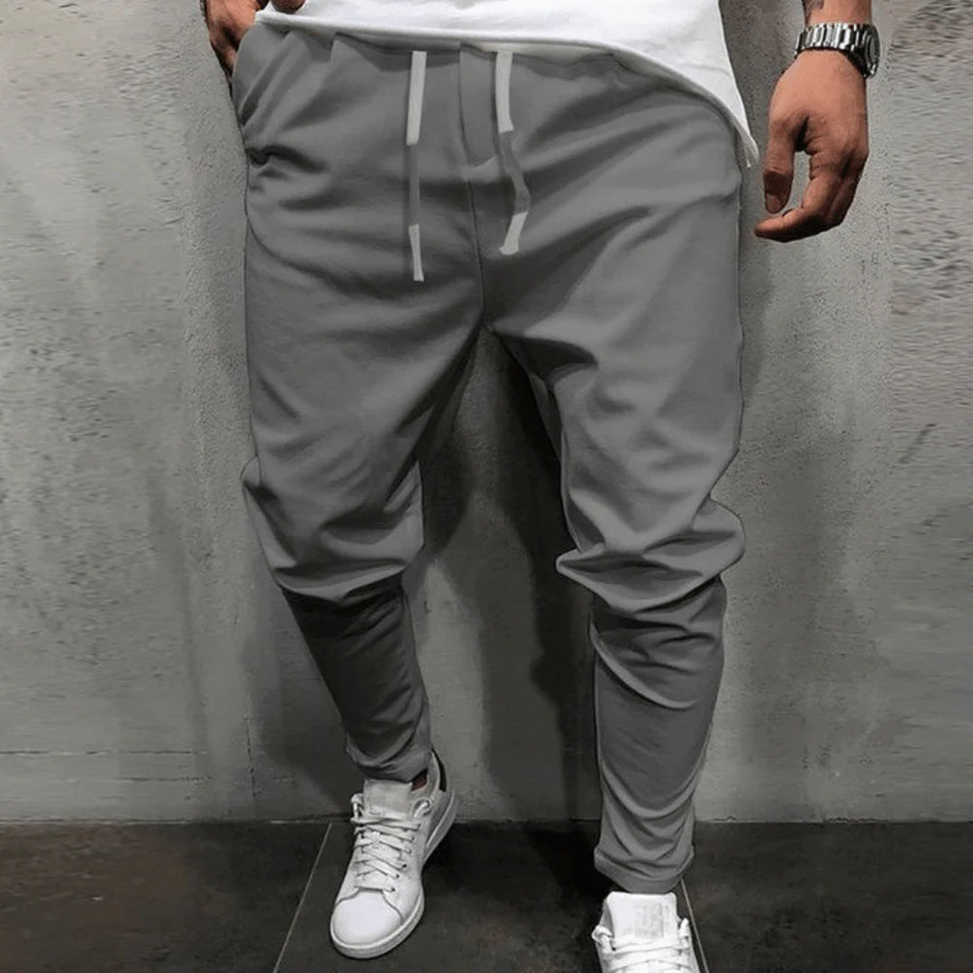 Men’s Jogger Trousers - Tapered Fit - Elastic Waist & Cuffs - Casual & Active Wear