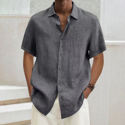 Men’s Short Sleeve Shirt – Relaxed Fit – Button Down – Breathable Lightweight Fabric