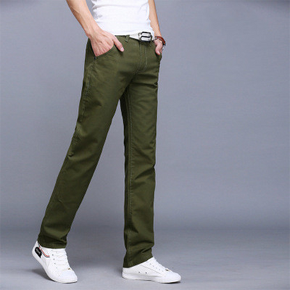 Men's casual cargo pants with multiple pockets