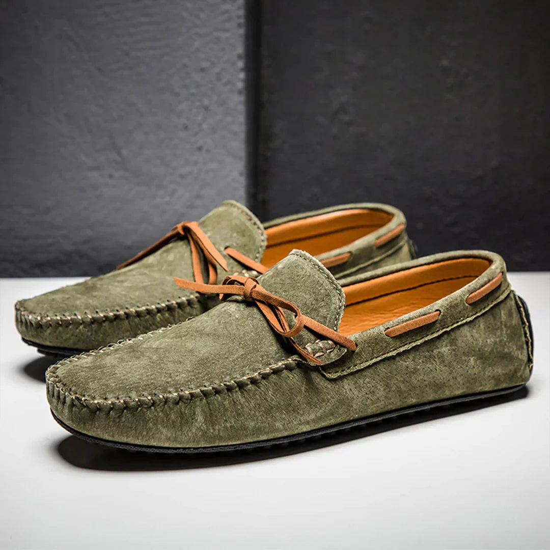 Men’s Loafers – Streamlined Fit – Luxury Fabric – Moccasin Stitch – Slip-On Design