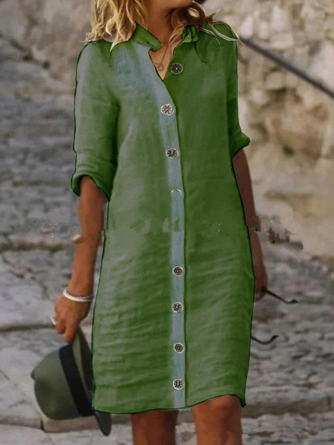 Women's Summer Button-Down Dress