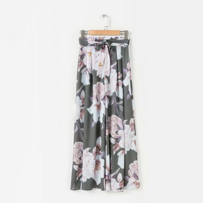 High waist floral print trousers for women