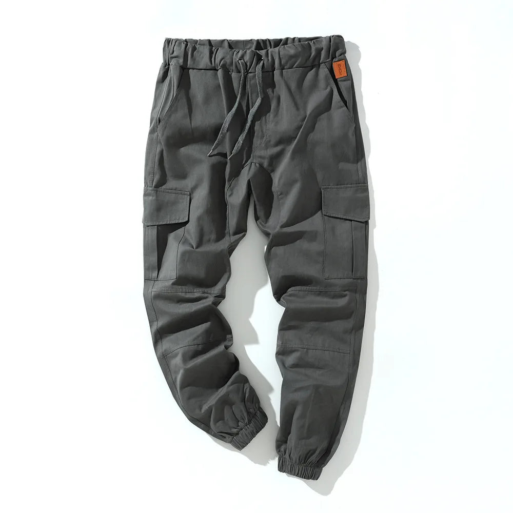 Men's streetwear pants with drawstring waist