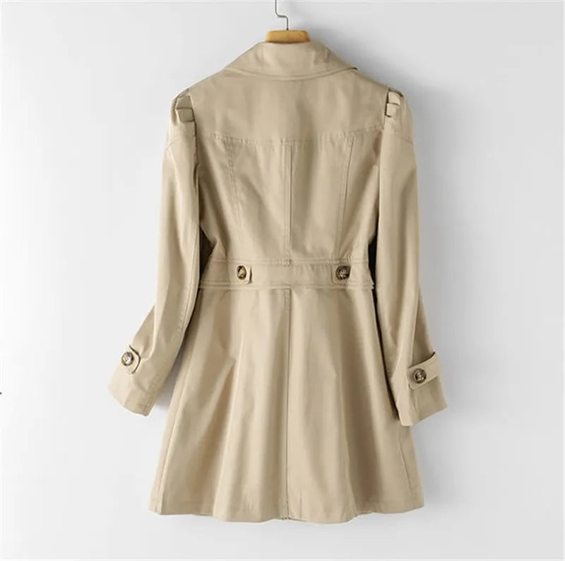 Women's elegant single-breasted trench coat