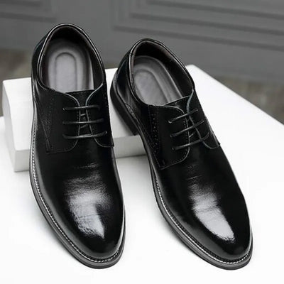 Men’s Oxford Shoes - Polished Leather - Classic Closed Lacing - Formal Dress Style