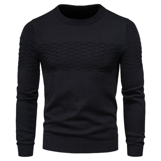 Men's knitted sweater with fitted cuffs