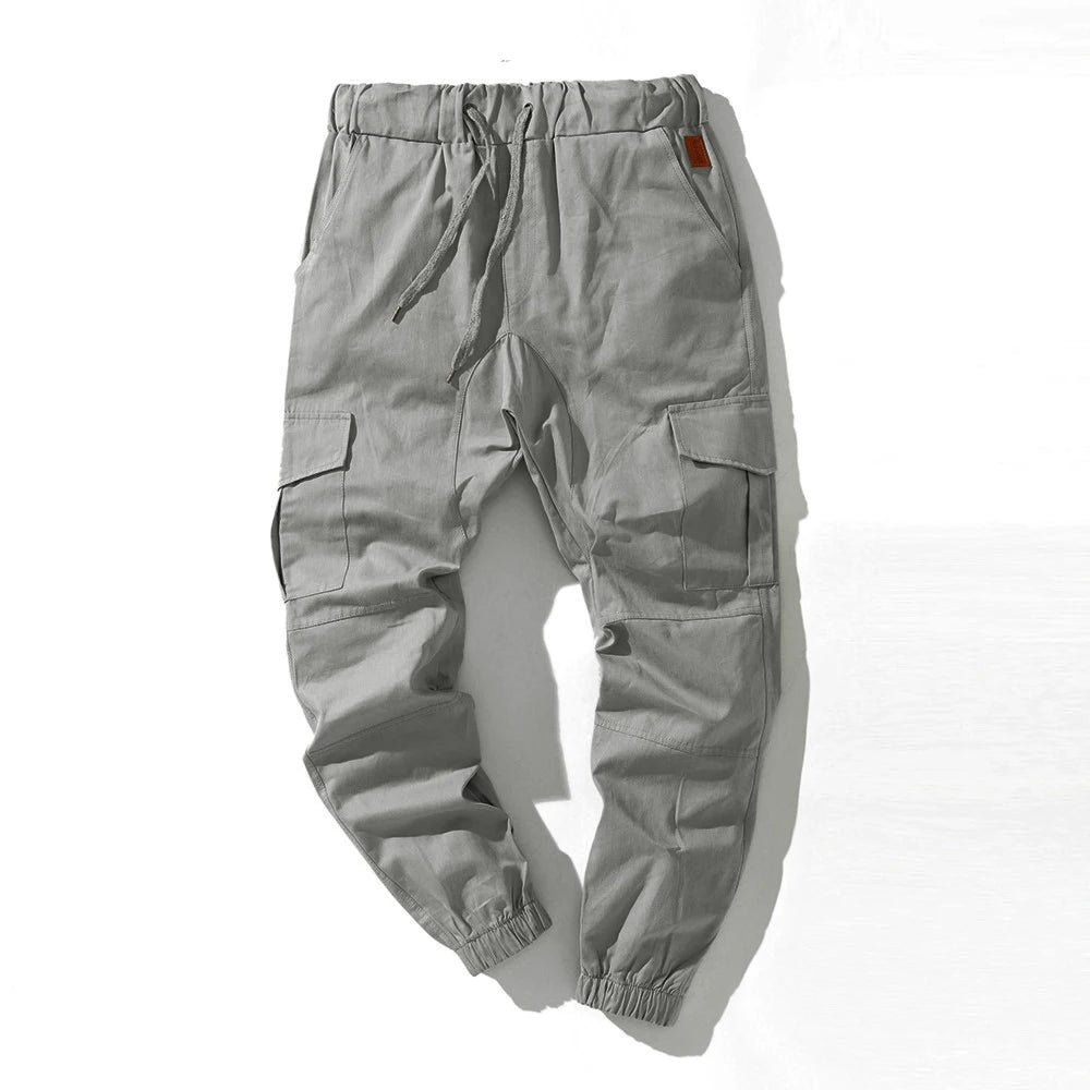 Heren streetwear cargo broek met trekkoord in de taille