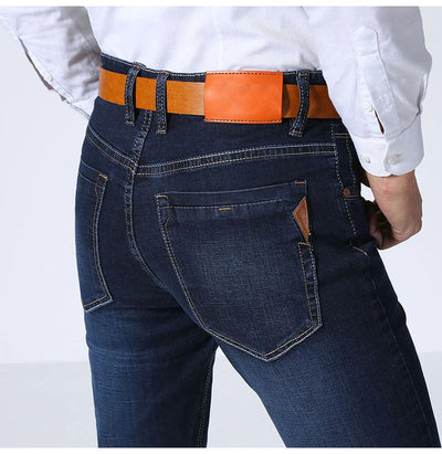 Men’s Jeans - Classic Straight Leg - Durable Denim - Five-Pocket Design