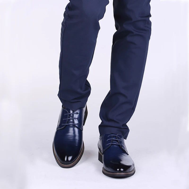 Men’s Oxford Shoes - Polished Leather - Classic Closed Lacing - Formal Dress Style