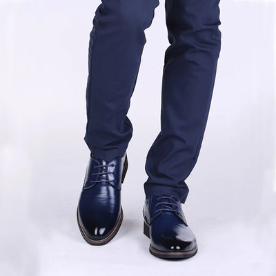 Men’s Oxford Shoes - Polished Leather - Classic Closed Lacing - Formal Dress Style