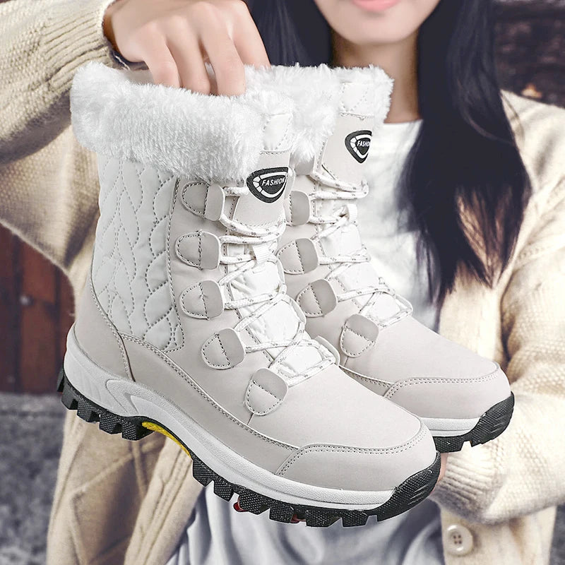 Women's Comfortable & Warm Winter Hiking Boots with Anti-Slip Soles