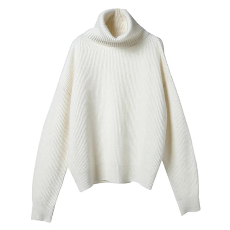 Womens winter warm turtleneck sweater