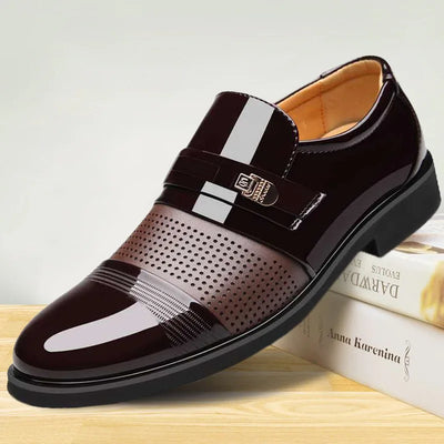 Men’s Loafers – Polished Leather – Pointed Toe – Slim Fit Formal Slip-On Shoes