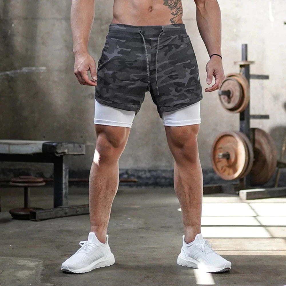 Men’s Running Shorts – Slim Fit – Two-in-One Support – Breathable Stretch Fabric