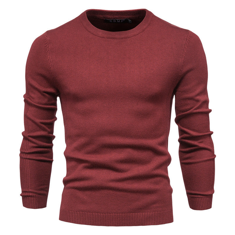 Heren effen gebreide sweater