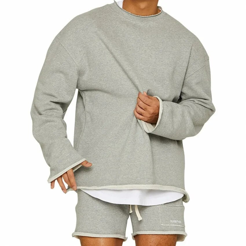 Simple casual men’s sweatshirt and pants set