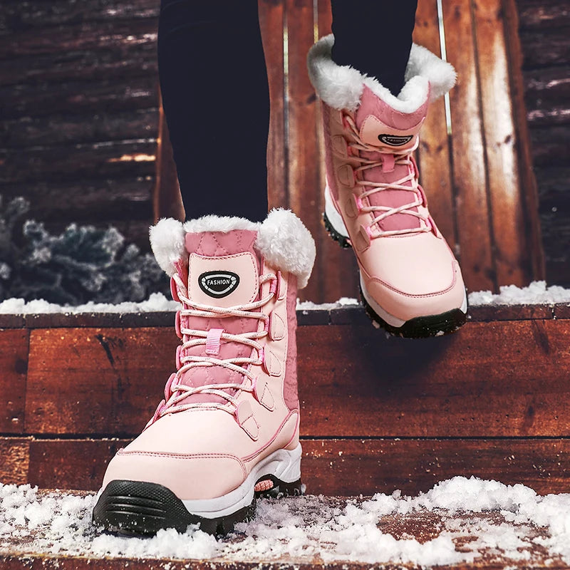 Women's Comfortable & Warm Winter Hiking Boots with Anti-Slip Soles