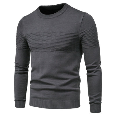 Men's knitted sweater with fitted cuffs
