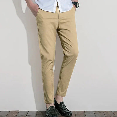 Men’s Chino Pants – Slim Fit – Zip Fly – Full Length Versatile Style